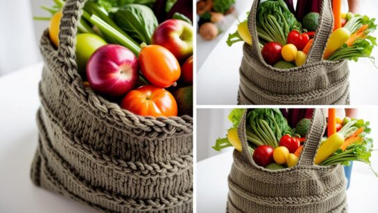 Crafting a Reusable Knitted Market Bag for Groceries